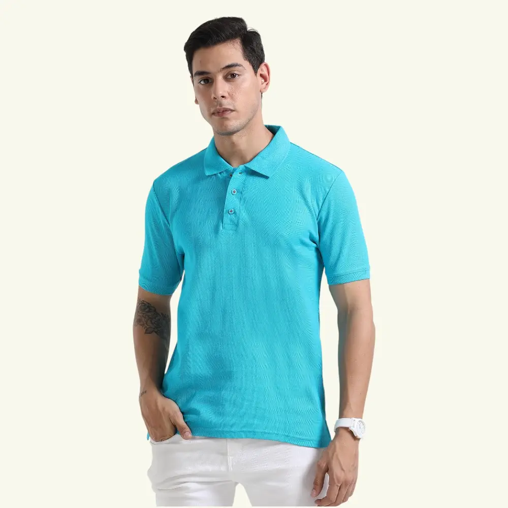 Swiss Military Supreme Men's Polo T-Shirt- Sky Blue — image 1