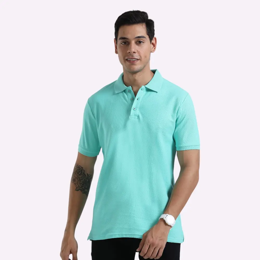 Swiss Military Supreme Men's Polo T-Shirt- Turquoise Green — image 1