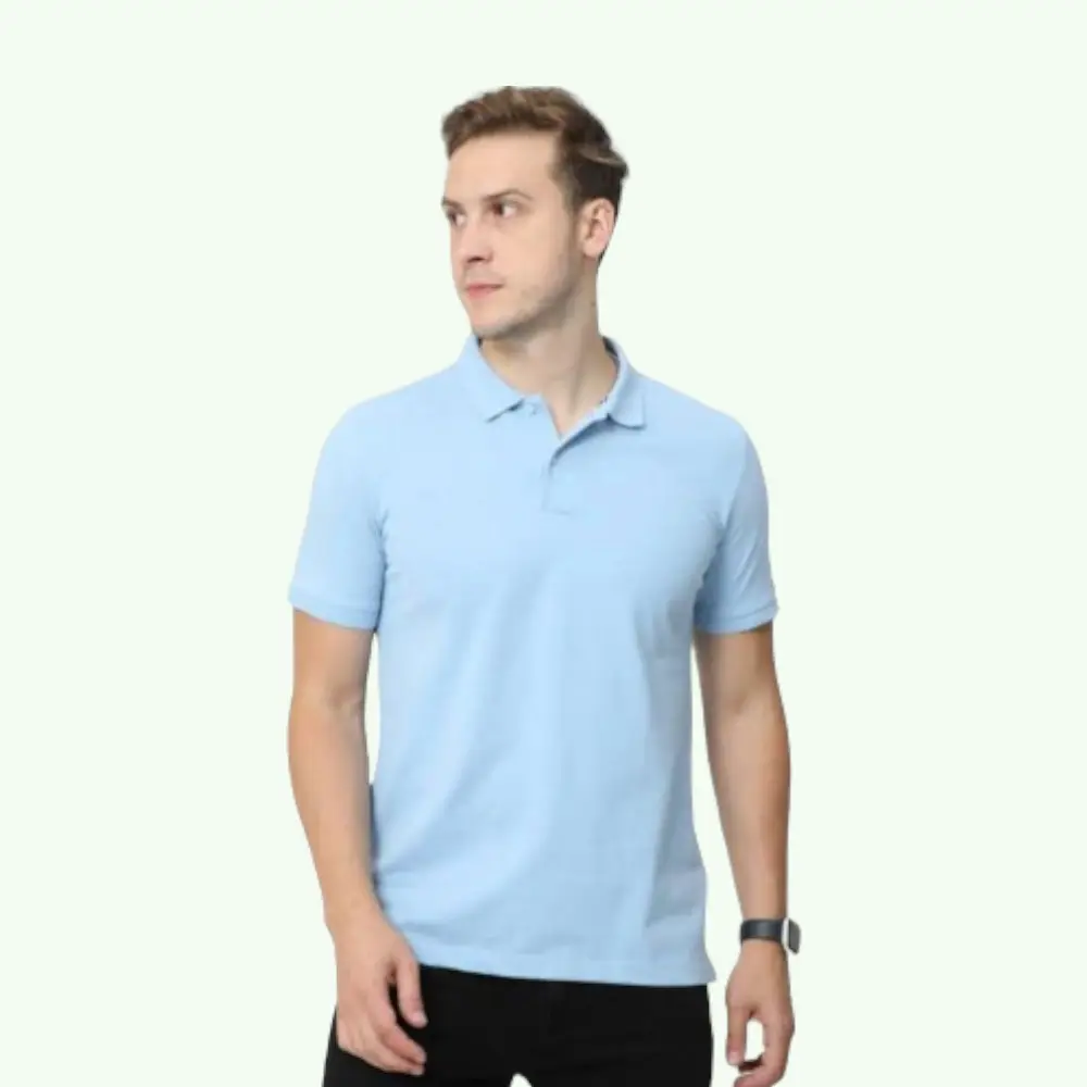 Van Heusen 60% cotton and 40% Polyester T shirt- Light Blue — image 1