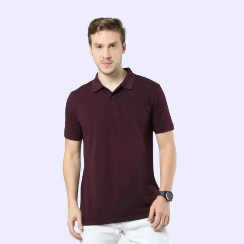 Van Heusen 60% cotton and 40% Polyester T shirt- Maroon — image 1