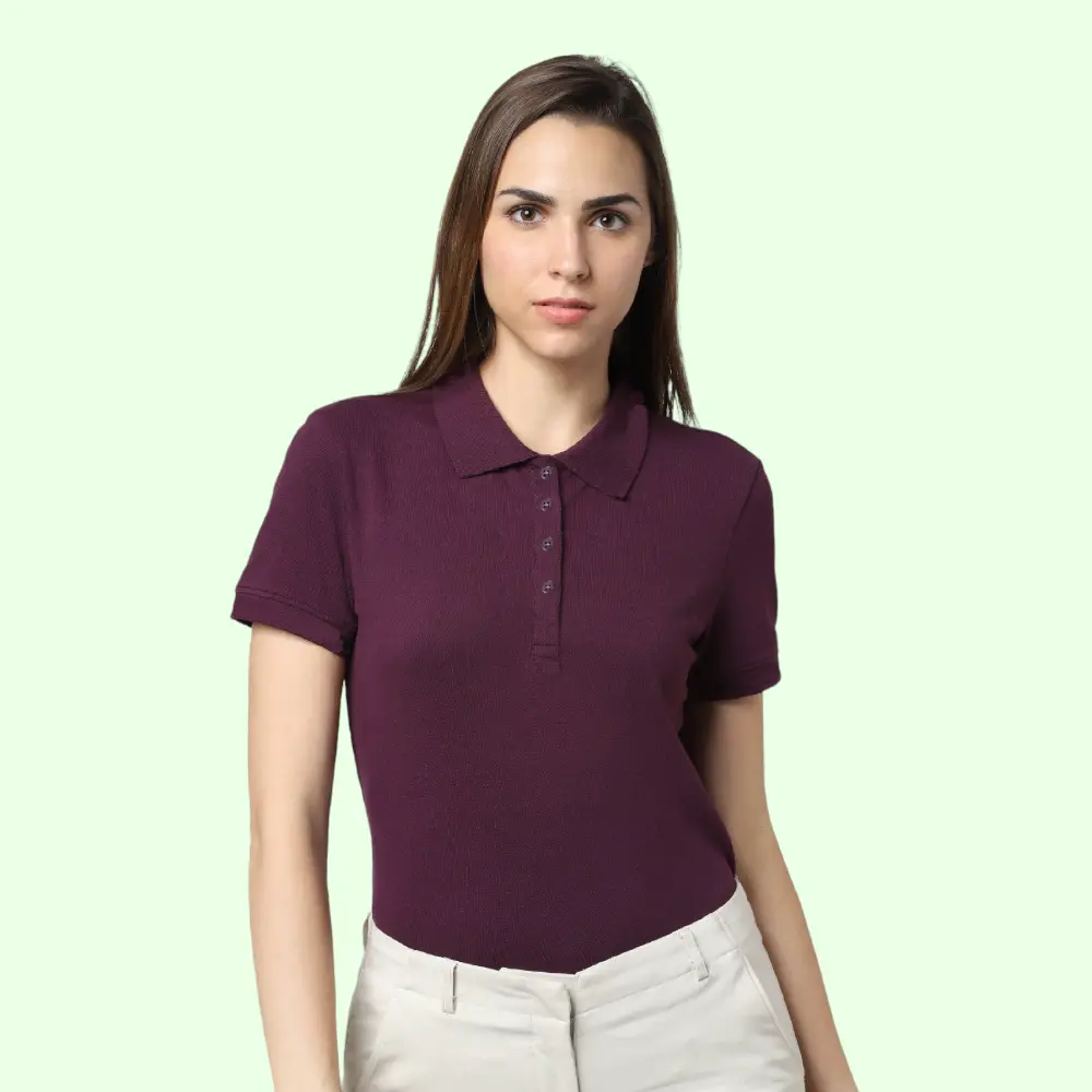 VeroModa Jacquard Polo- Wine — image 1