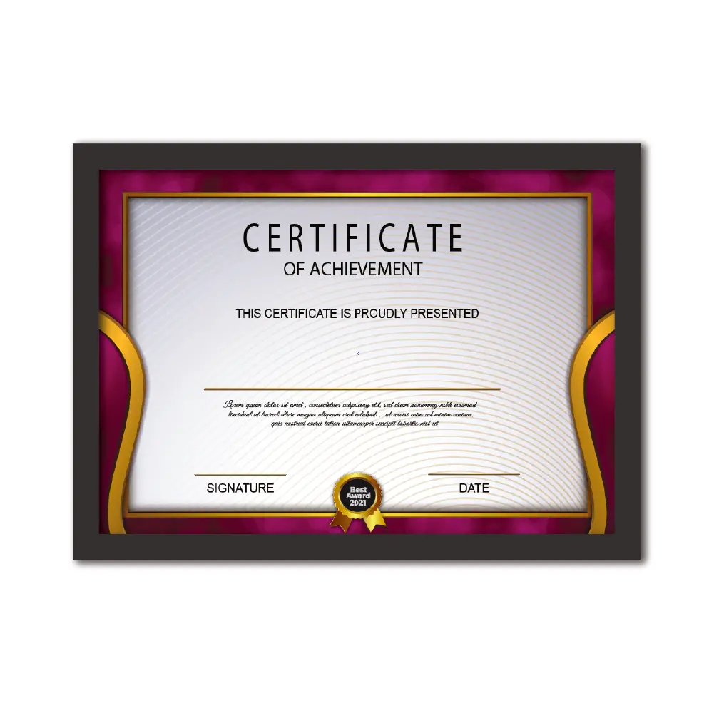 Custom-Made Photo Frame / Framed Certificate | A4 | 0.75” Frame — image 1