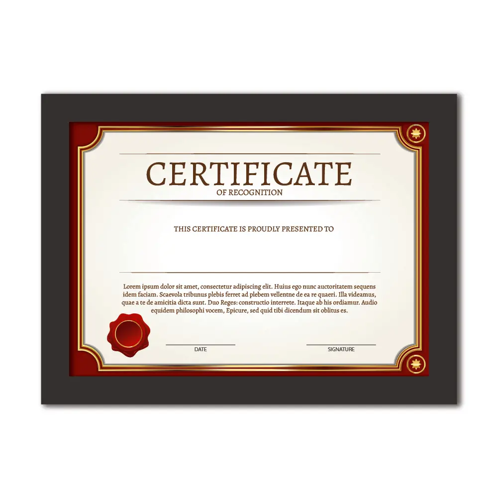 Custom-Made Photo Frame / Framed Certificate | A4 | 1” Frame — image 1