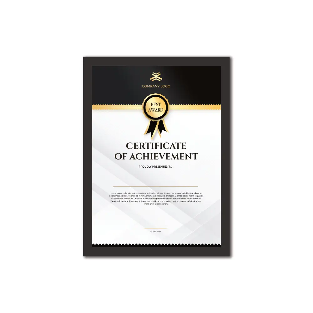 Custom-Made Photo Frame / Framed Certificate | A6 | 0.5” Frame — image 1