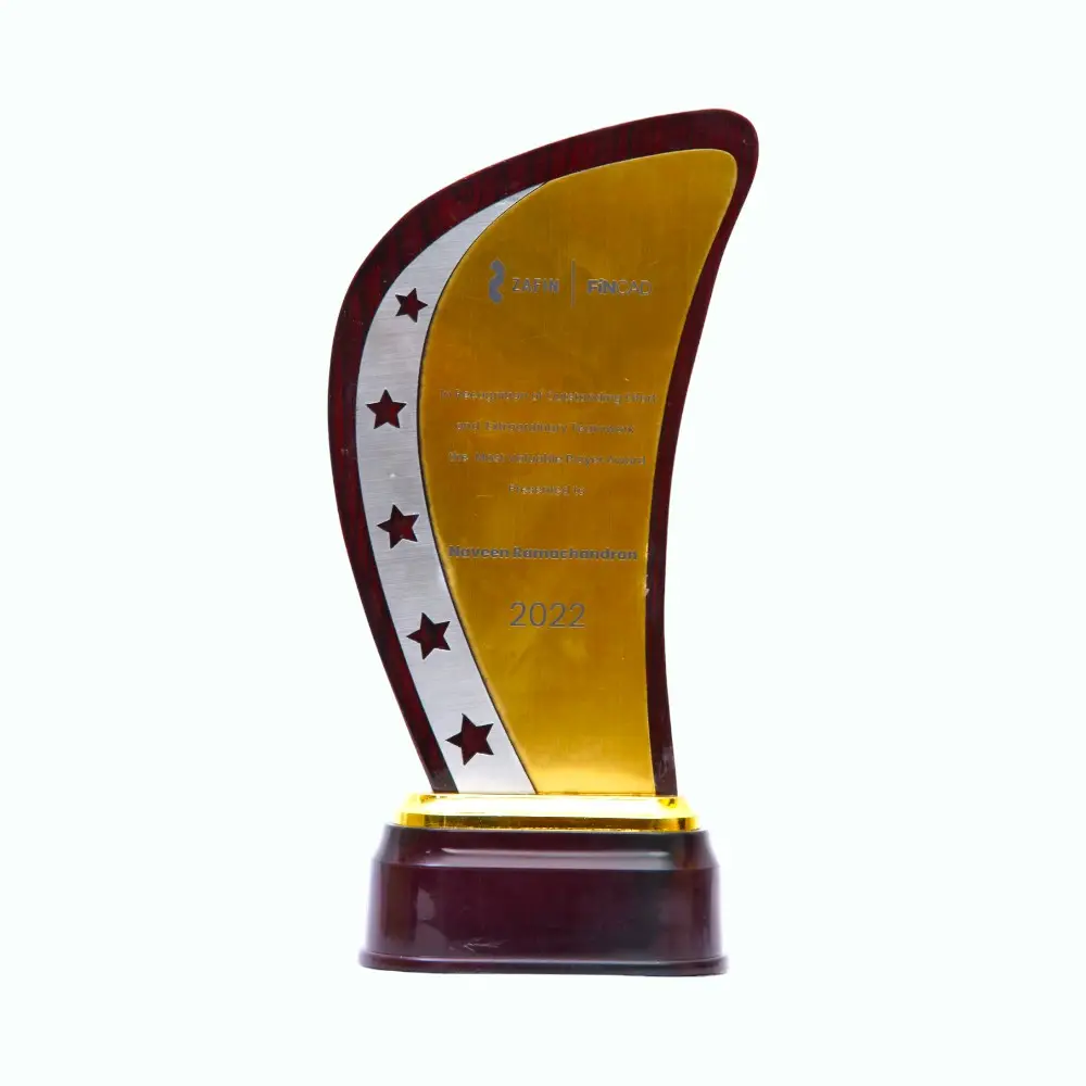 Aquarius Trophy-Brown with Gold — image 1
