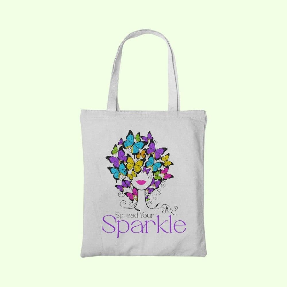 Sparkle- Tote Bag- 14*16 inches- White — image 1
