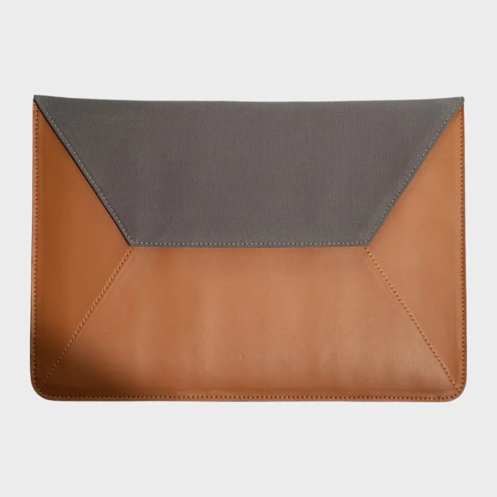 Bryan Laptop Sleeve- Khaki with Grey — image 1