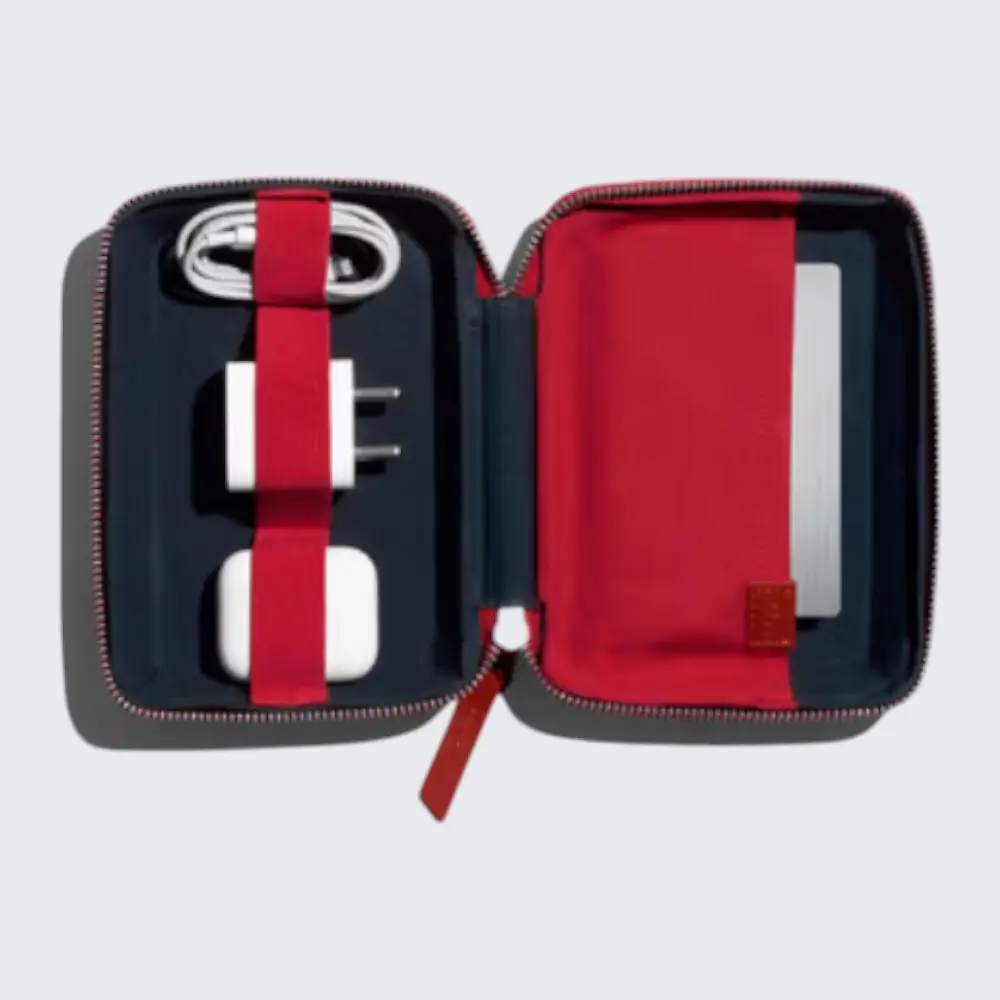 Daily Object Marshal Mini Tech Kit Organiser-Leatherite-Red — image 1