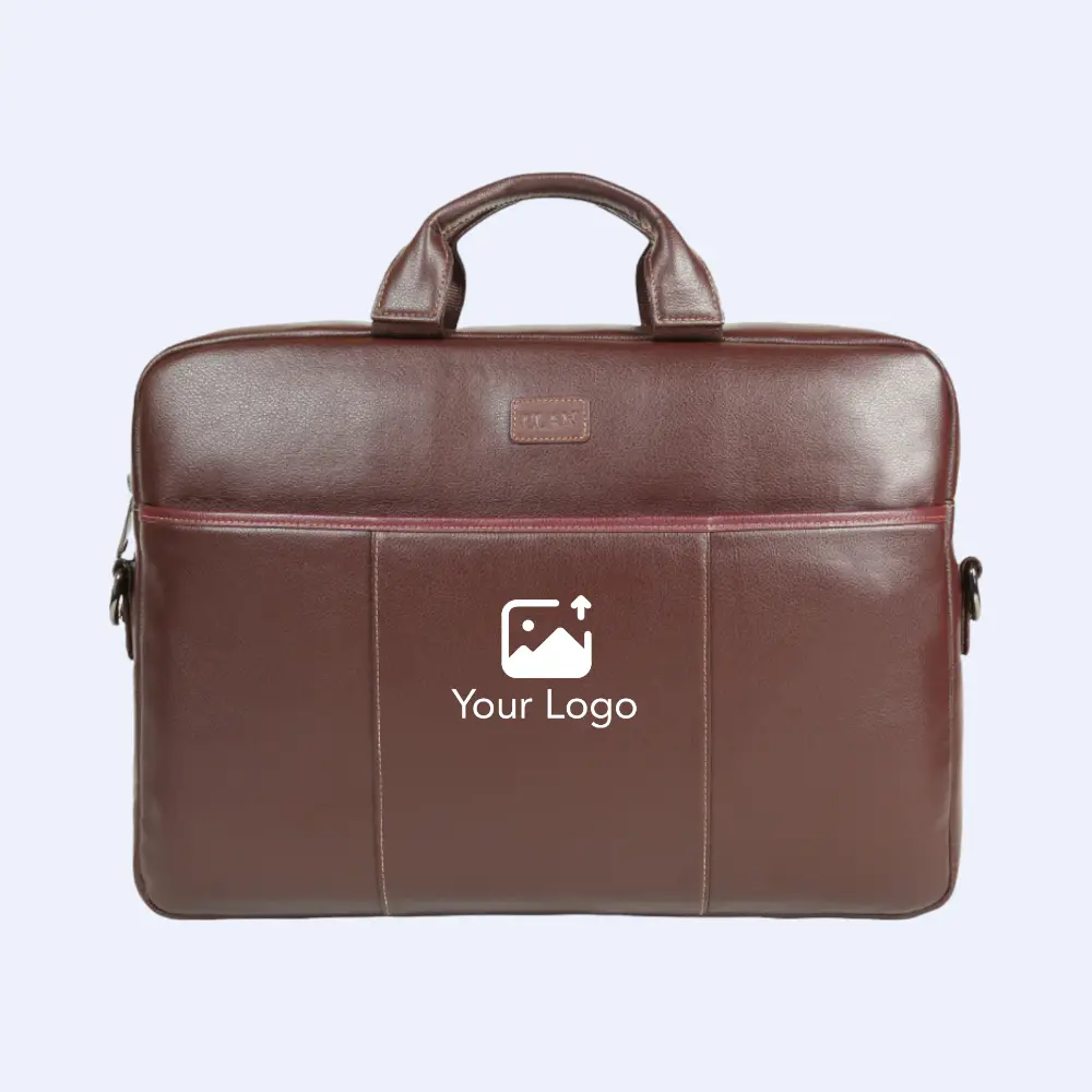Elan Executive Laptop Bag- Brown- 15.6Inch — image 1