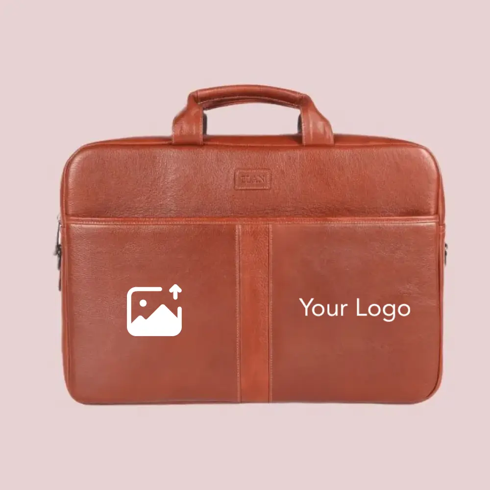 Elan Insignia Business Laptop Bag- Tan- 15.6Inch — image 1