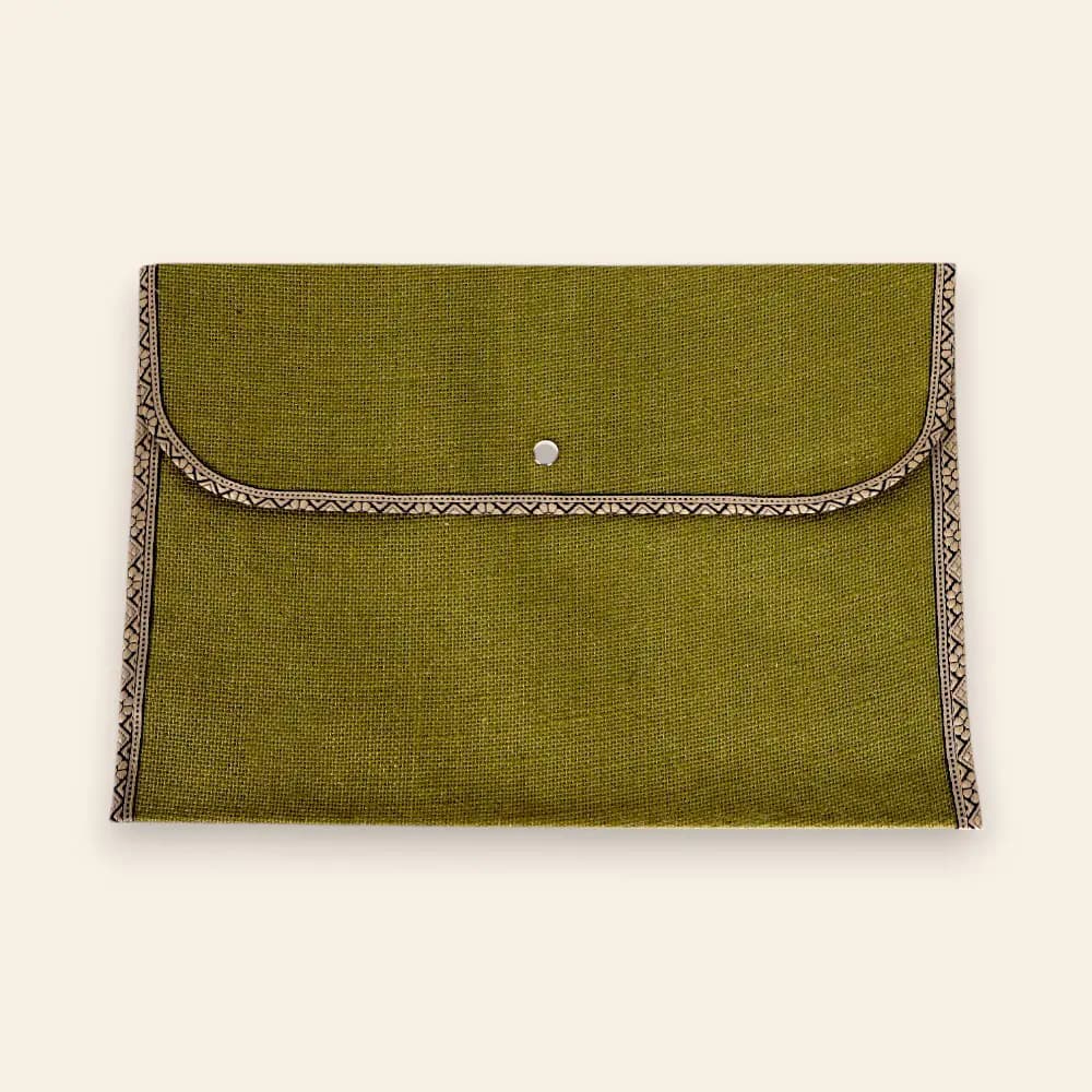 Jute Folder- Olive Green — image 1