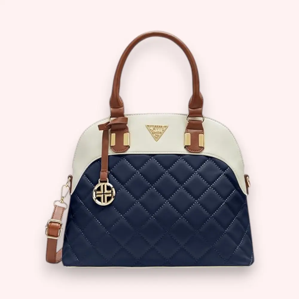Lavie Signature Women's Texas Satchel Handbag- Navy Blue — image 1