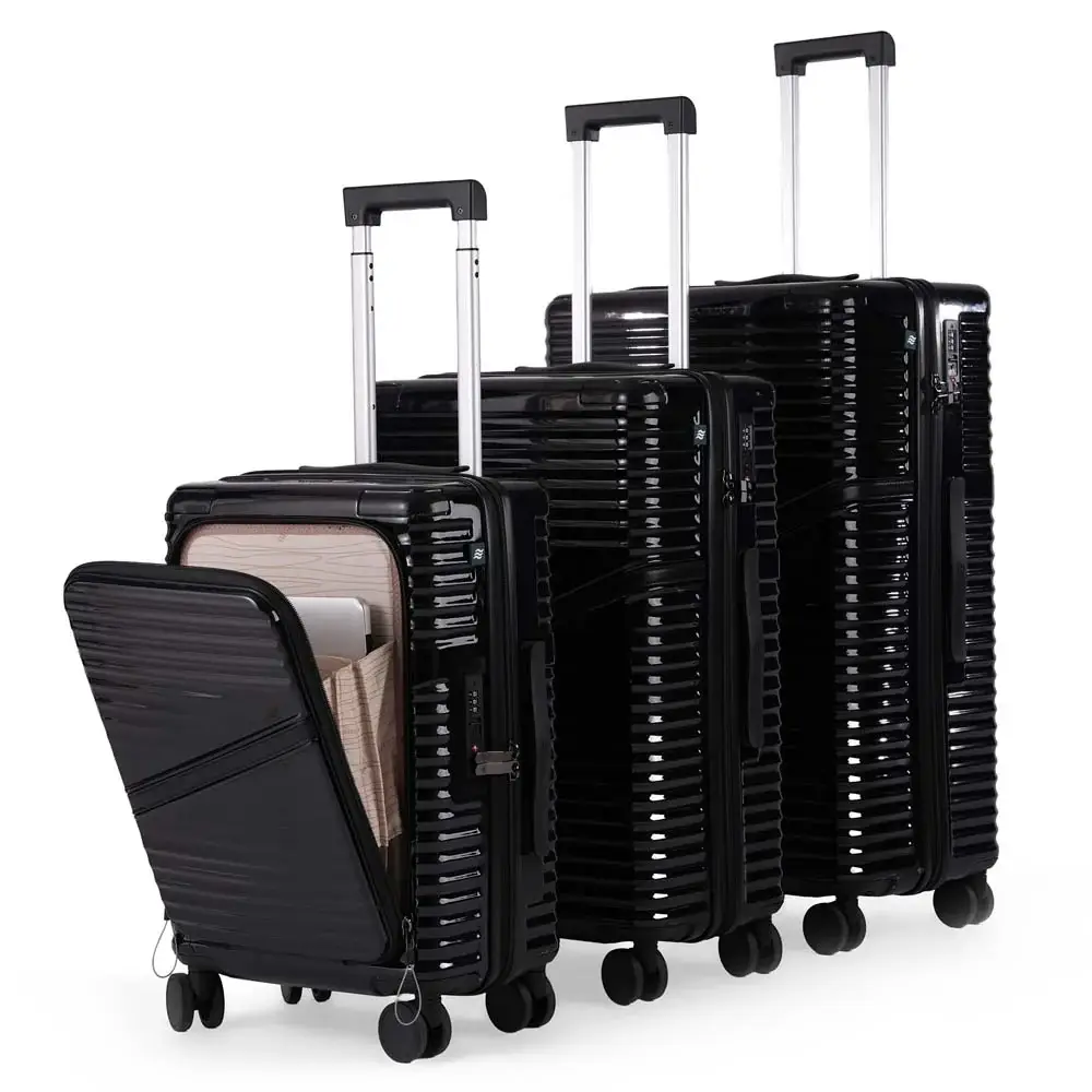 Oblique Pro Combo | Black | Set of 3 Luggage — image 1