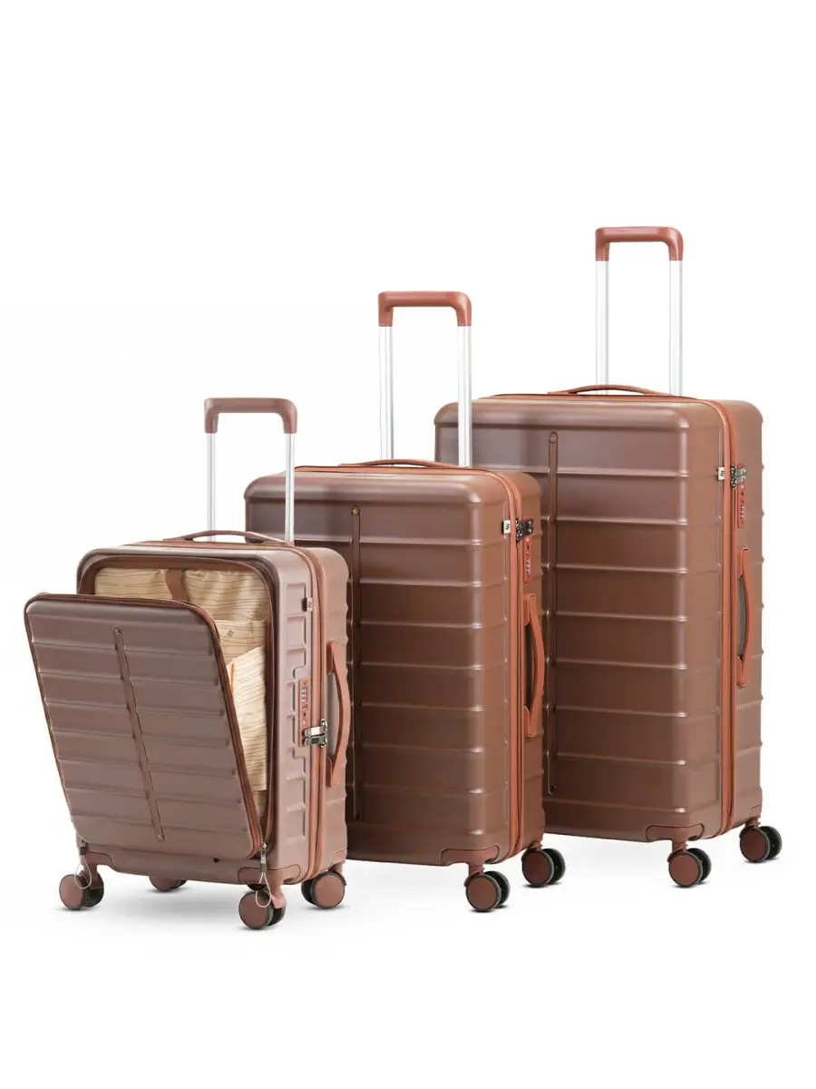 OdysseyPro Combo Set of 3 | Brown | CabinPro+Medium+Large Hard Luggage — image 1