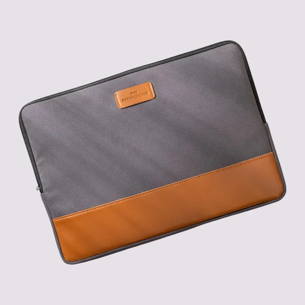 Ohio Laptop Sleeve- Grey with Tan — image 1
