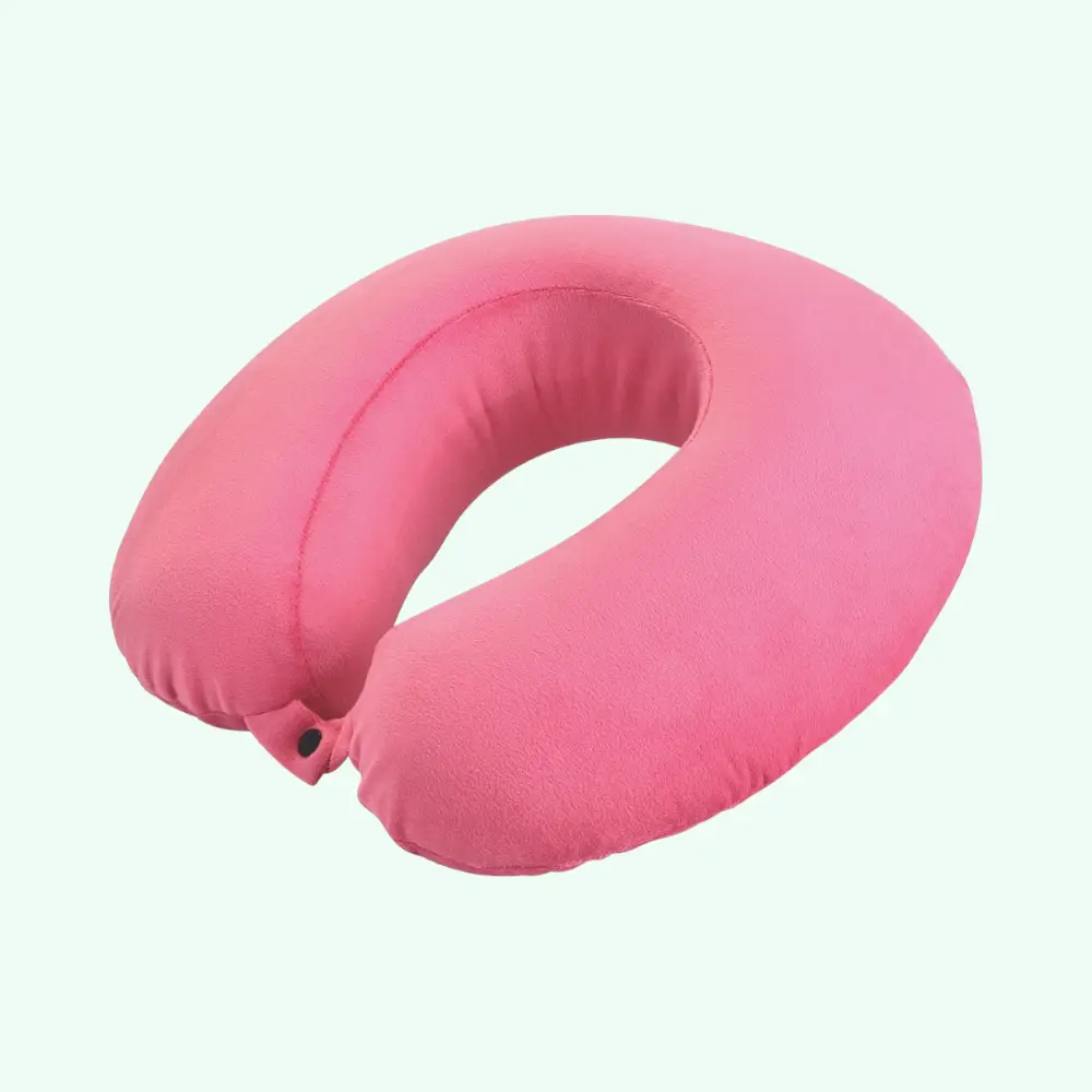 Palo Memory Foam Travel Neck Pillow- Pink — image 1