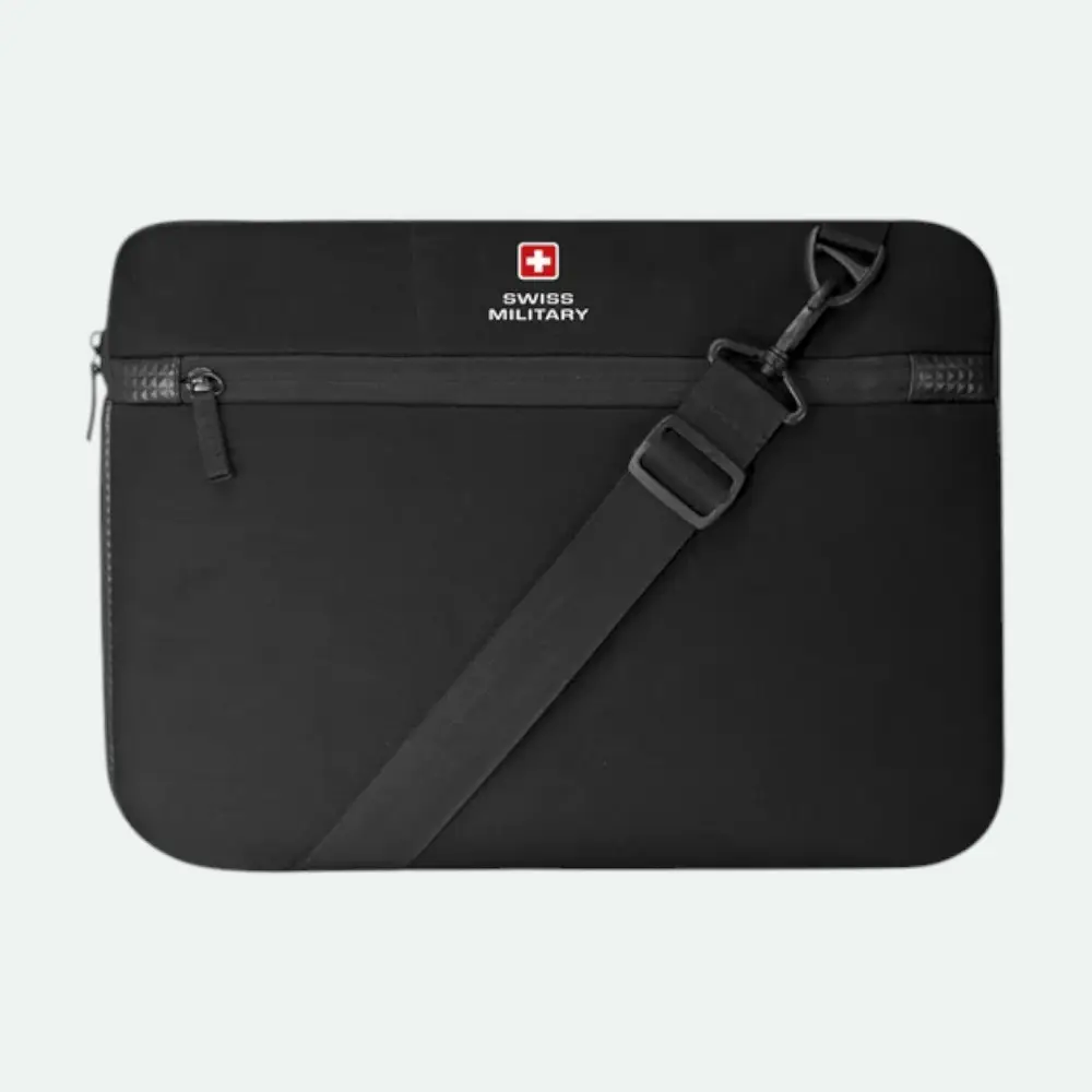 Swiss Military Receptor Protective Laptop Sleeve Sling Case- Black- 3L — image 1