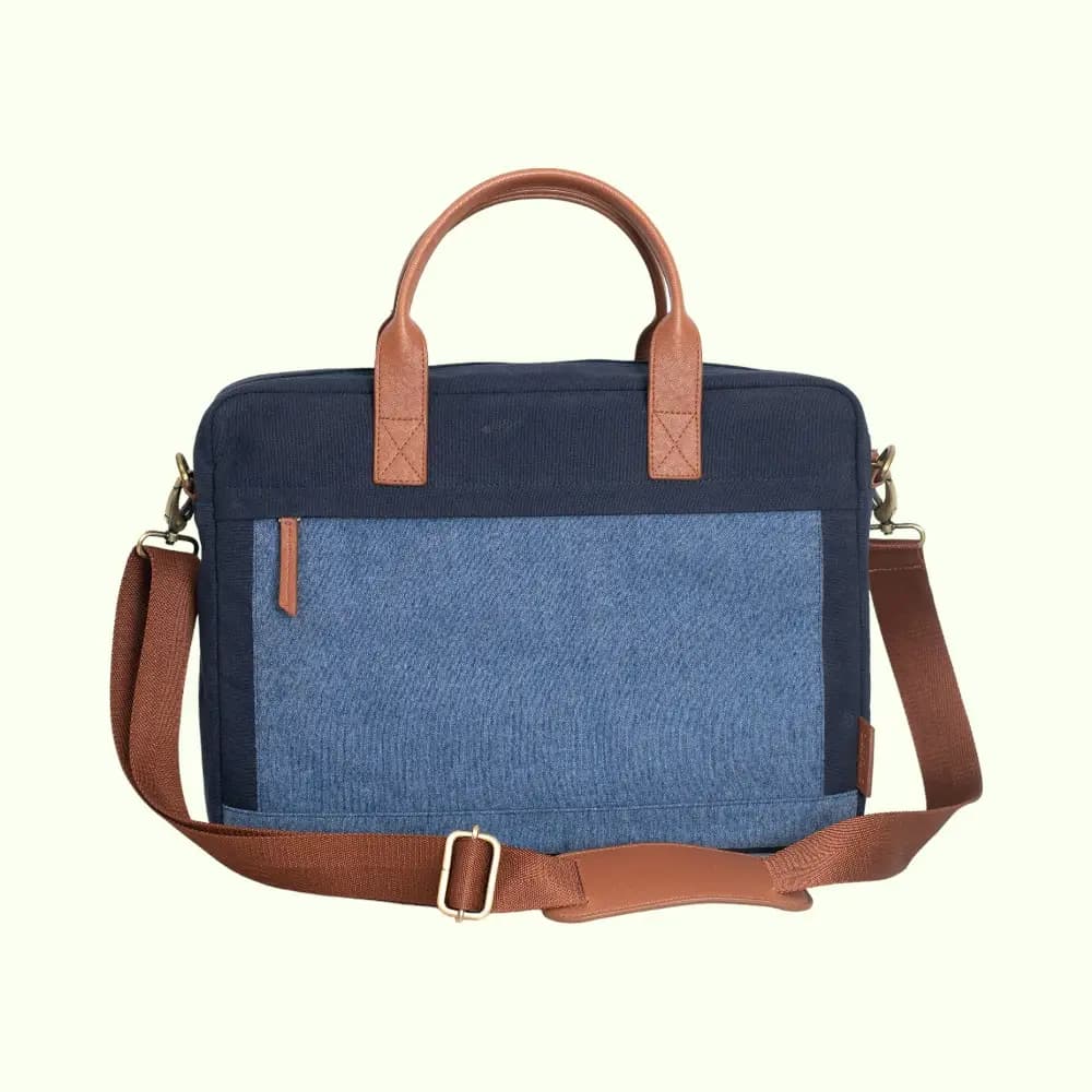 Trooper Laptop Bag- Blue with Navy Blue — image 1