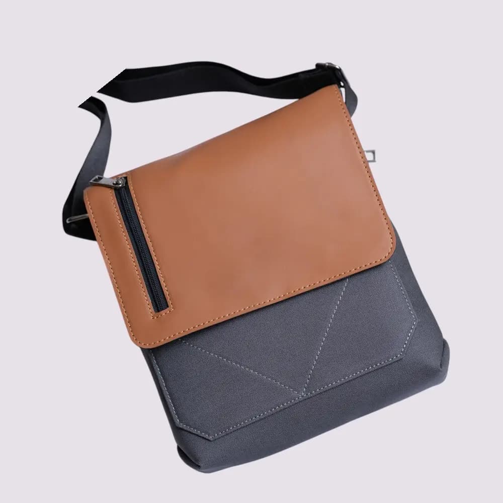 Voyage Sling Bag- Tan with Grey — image 1