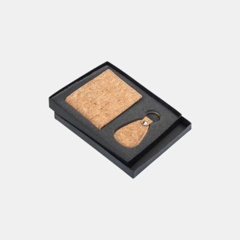 Q38- Cork Dual Set Wallet With Keychain — image 1