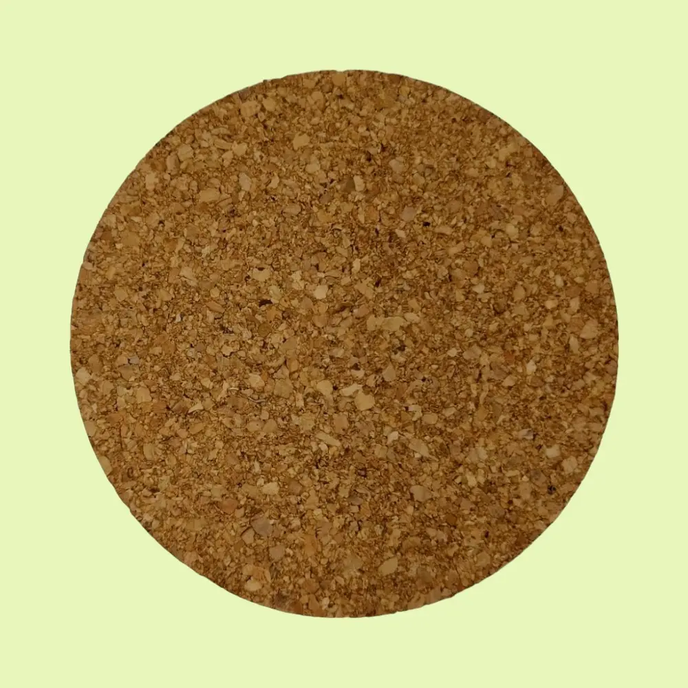 Single Plain Cork Coaster- Natural Brown — image 1