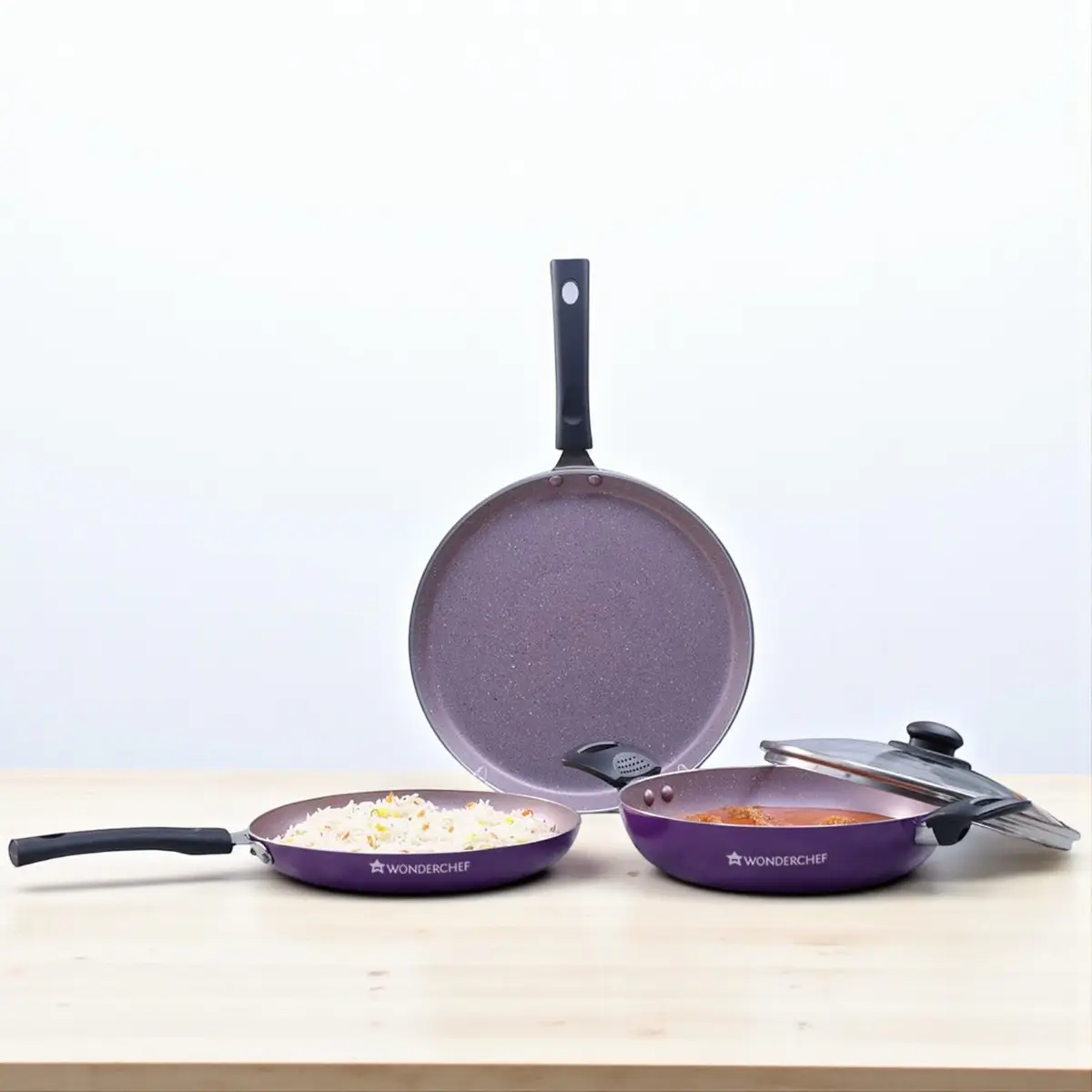 Wonderchef Valencia Non-Stick Cookware 4 Piece Set — image 1