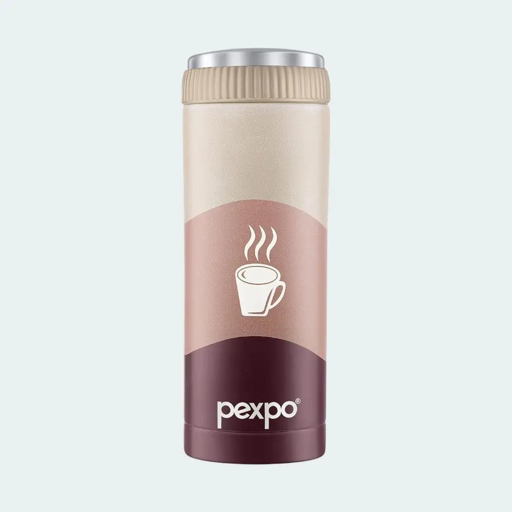 Pexpo Crypto Art Hot&Cold Water Bottle- 430ml- Brown — image 1