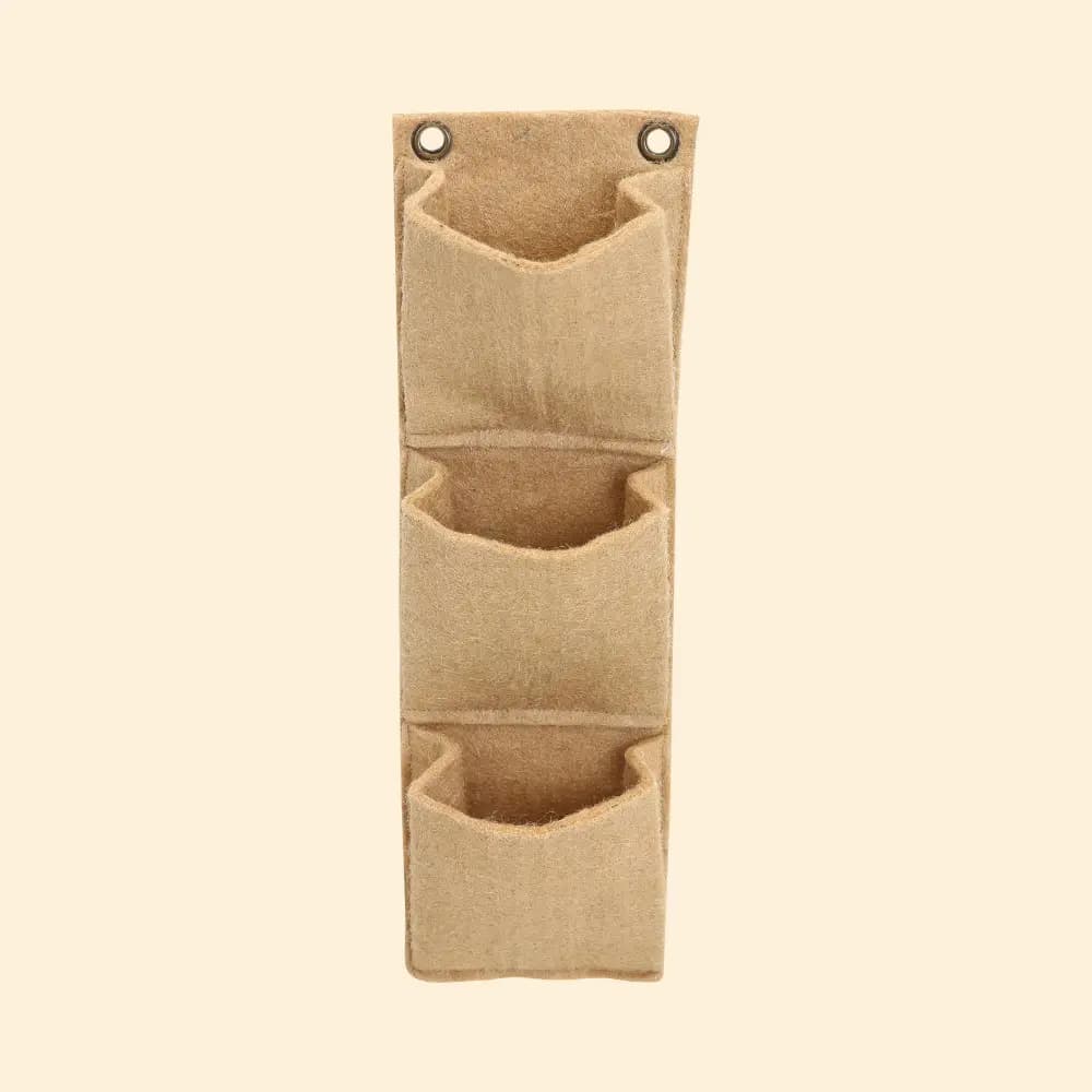 The Triple Pocket Vertical Package- Natural Brown — image 1