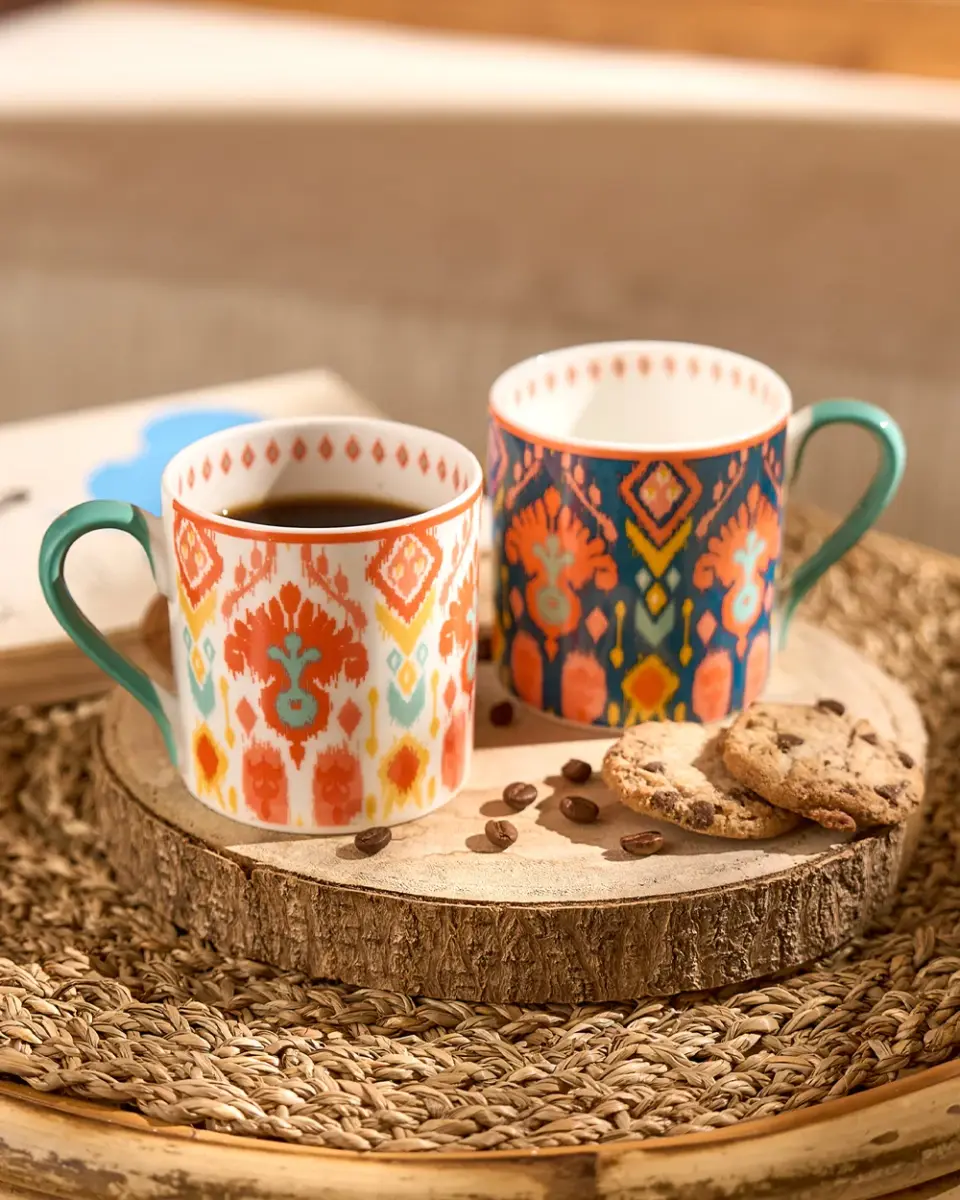 Ikat Tea Mugs Gift Set of 6 — image 1