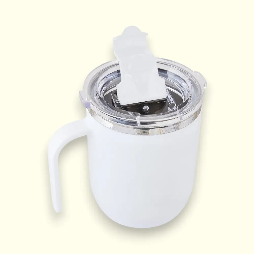 Urban Gear Java Stainless Steel Travel Mug with Handle- White — image 1