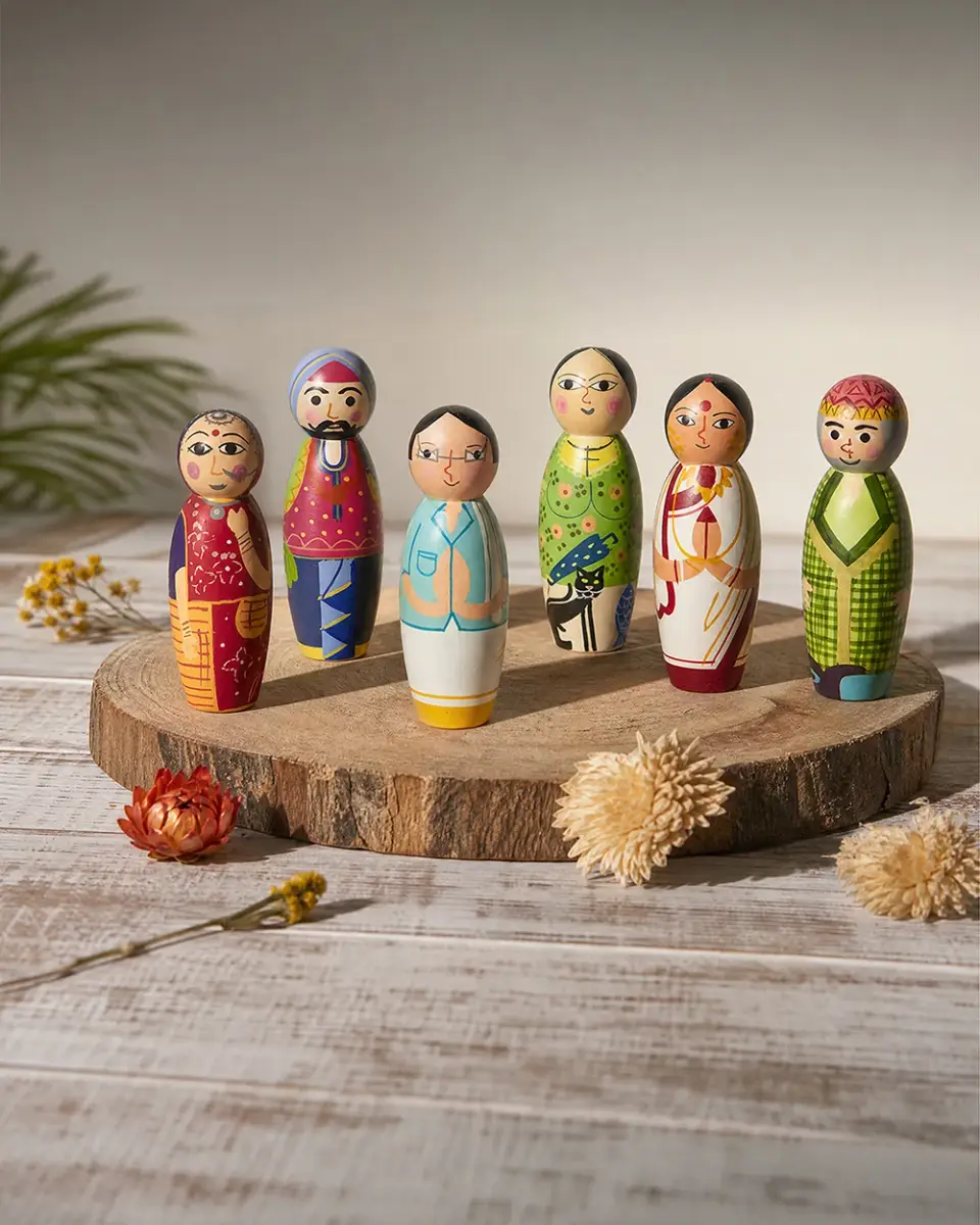 People of India Figurines Gift Box - Set of 6 — image 1