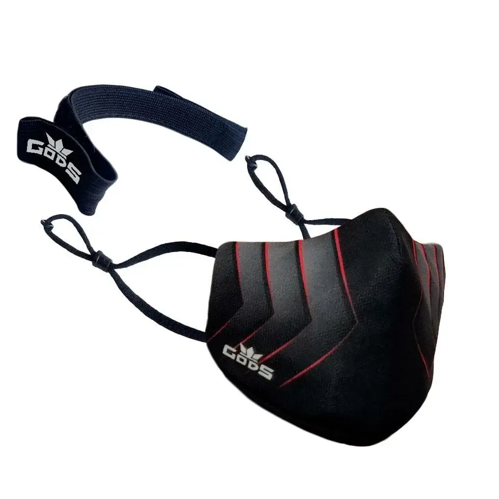 Xator Combat Face Protector Mask - Dark Green Red — image 1