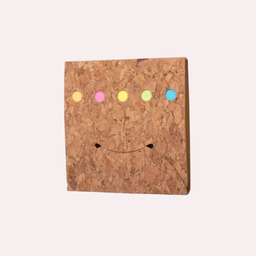 B97- Smiley Cork notepad — image 1