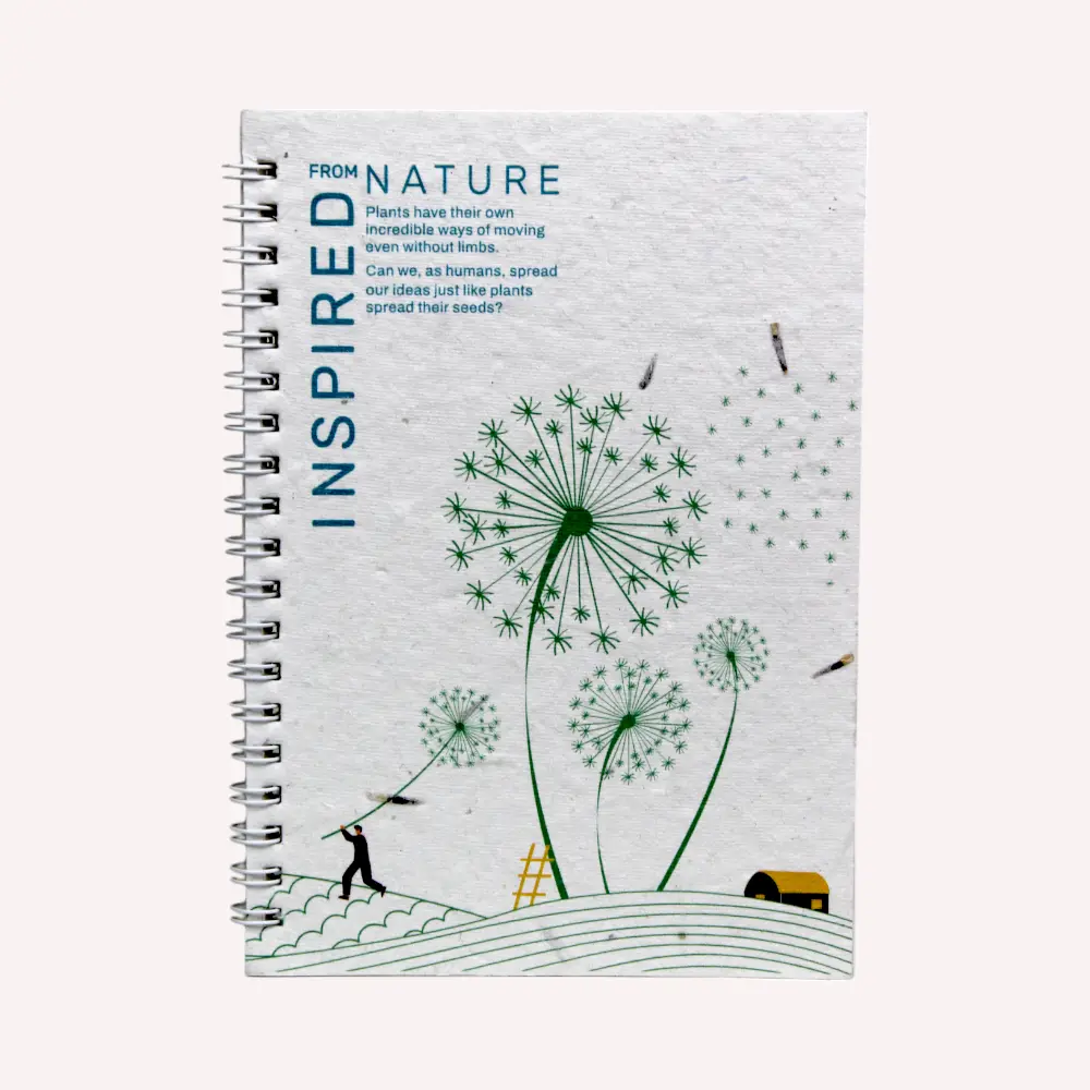Eco wired Plantable Notepad : 5"x7": 72 Pages — image 1