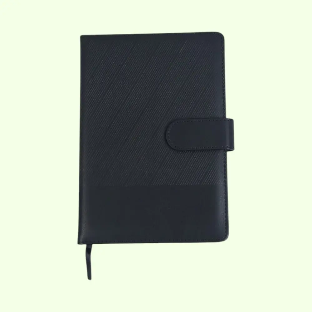 Fuzo The Clerk Leatherette Notebook with Magnetic Flap- Black — image 1
