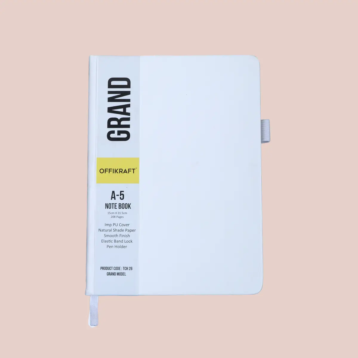 Grand Notebook- White- A5- 108 Sheets — image 1