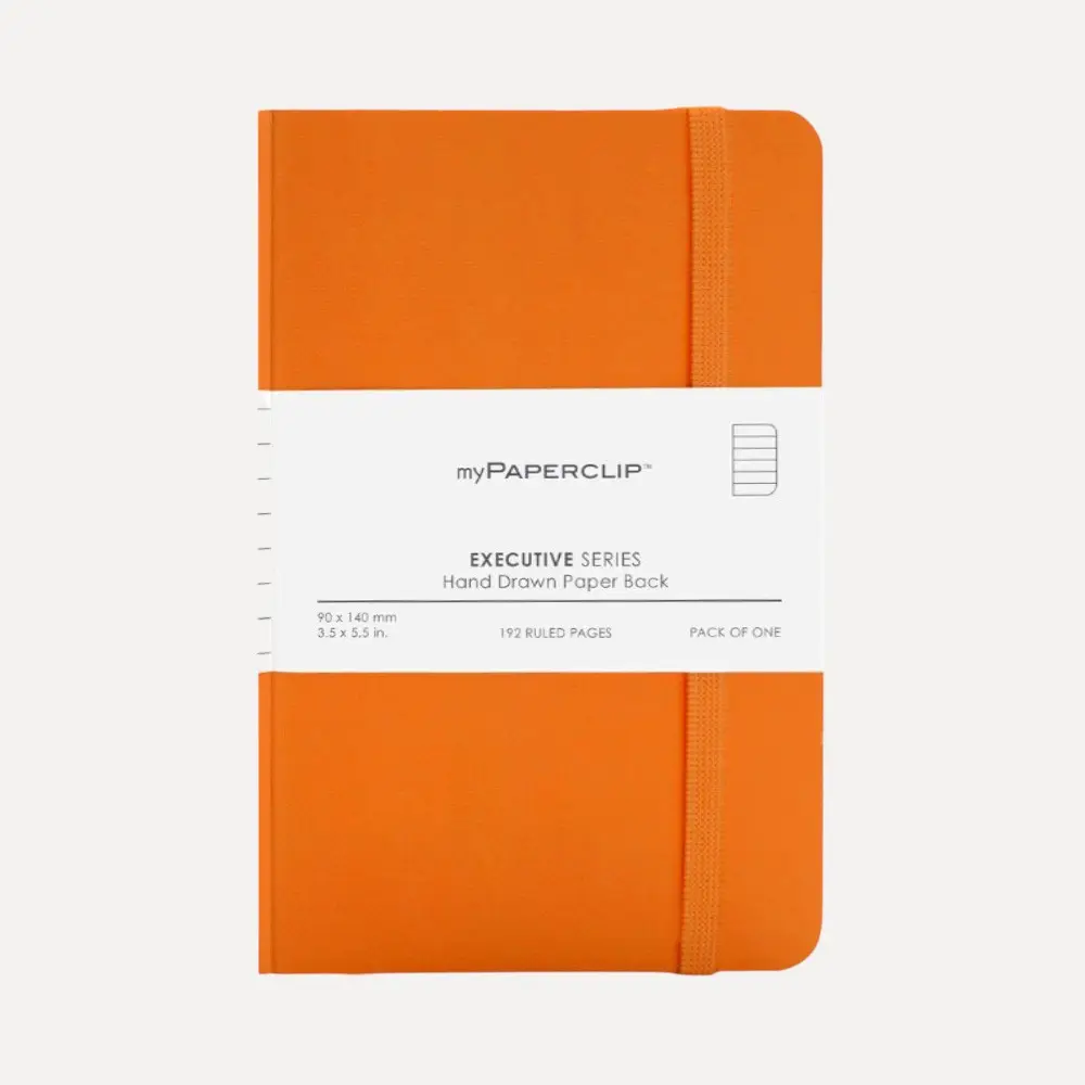 MyPaperclip Executive Series A5 Notebook- 192 Pages- Orange — image 1
