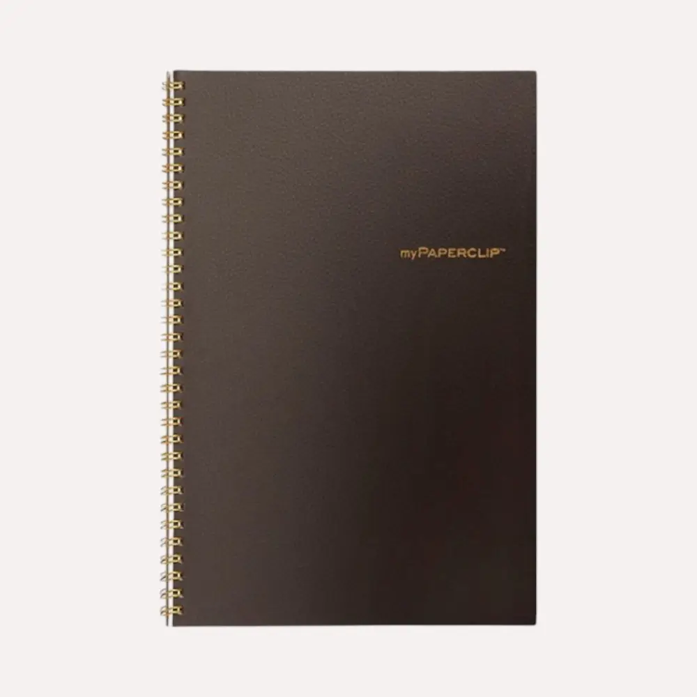MyPaperclip Limited Edition Wiro Notebook - XL- 128 Pages- Brown — image 1