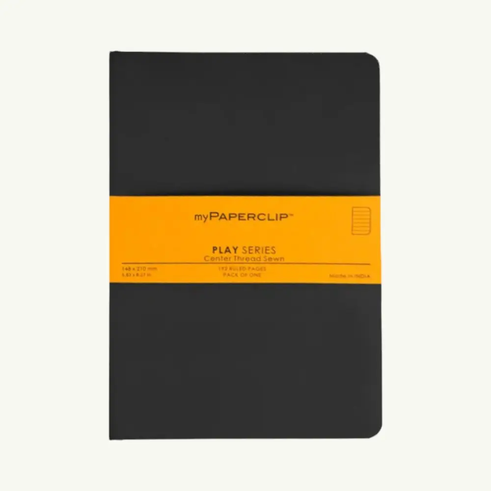 MyPaperclip Play Series A5 Notebook- 192 Pages- Black — image 1