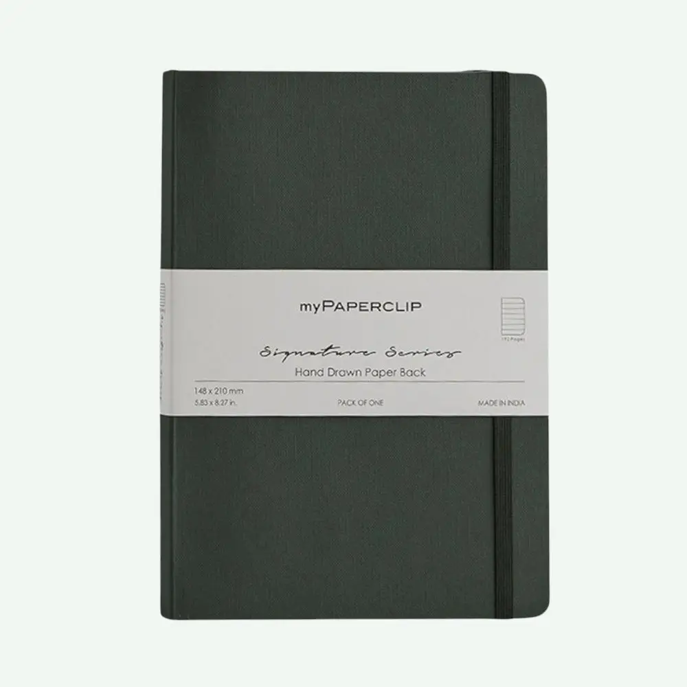 MyPaperclip Signature Series A5 Notebook- 192 Pages- Green — image 1