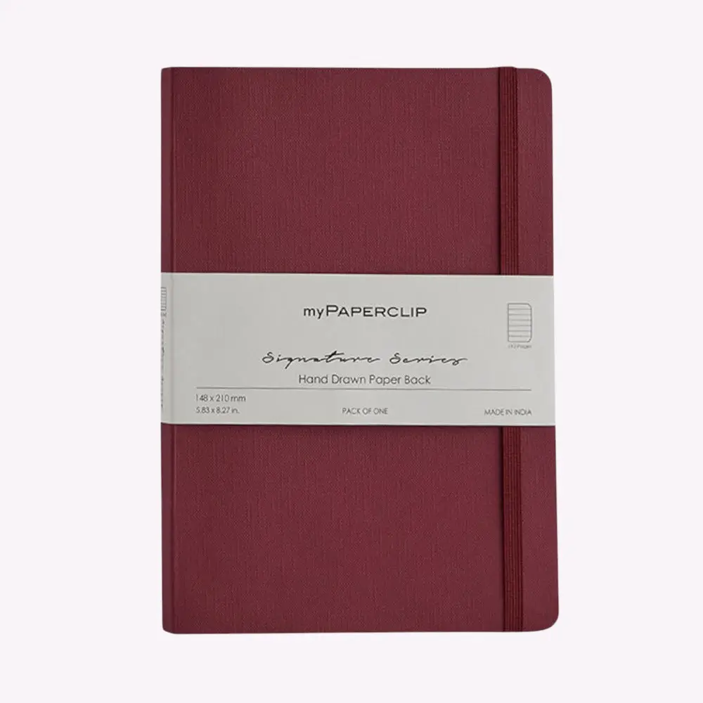 MyPaperclip Signature Series A5 Notebook- 192 Pages- Maroon — image 1