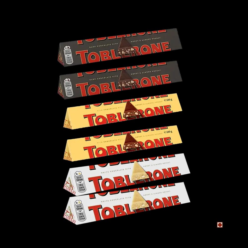 Toblerone Chocolates Combo Pack Gift Set 2,White, Dark, Milk Pack Of 6 100g — image 1