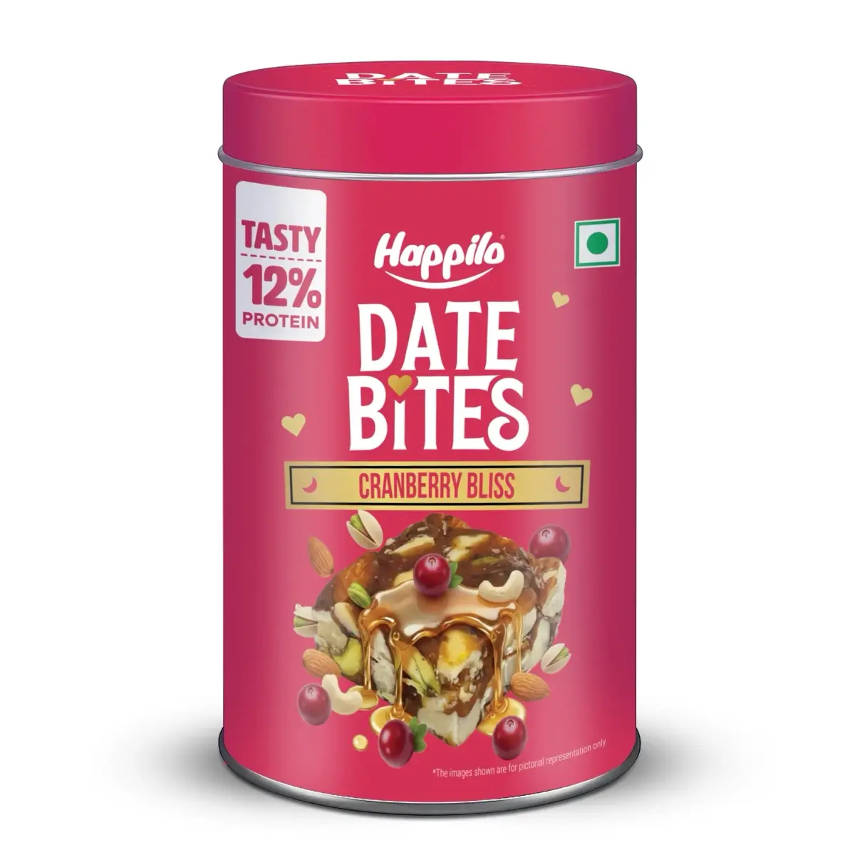 Happilo Premium Date Bites Cranberry — image 1