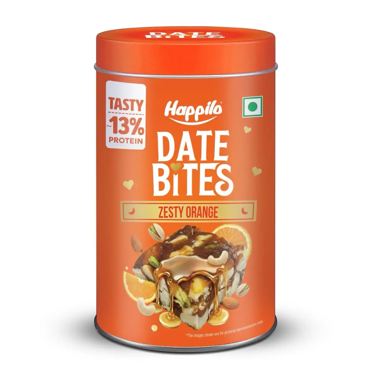 Happilo Premium Date Bites Zesty Orange — image 1