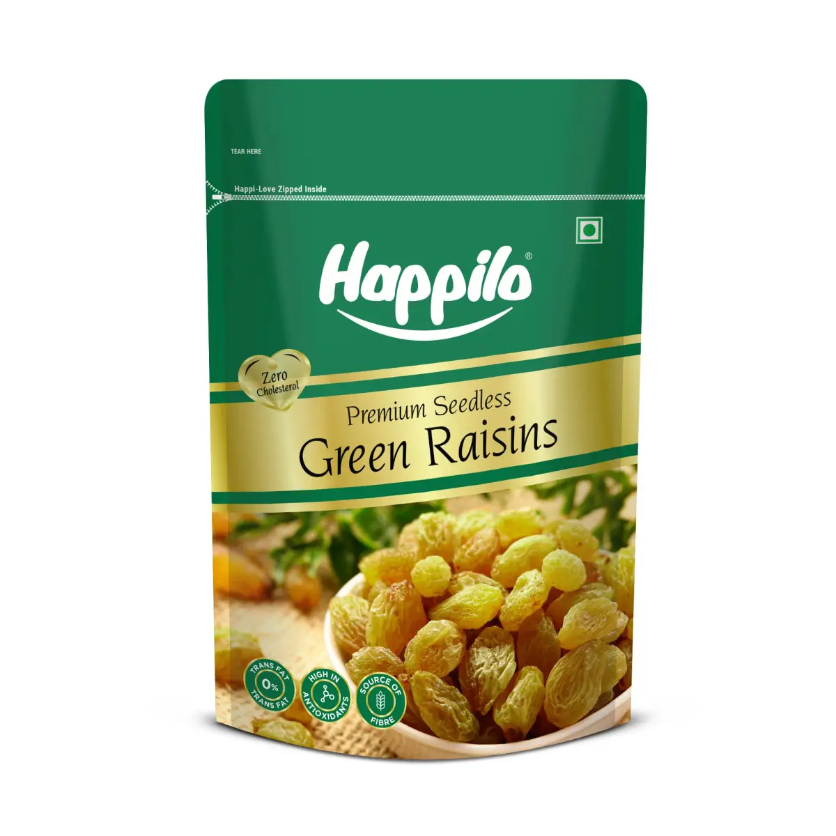 Happilo Premium Seedless Green Raisins — image 1