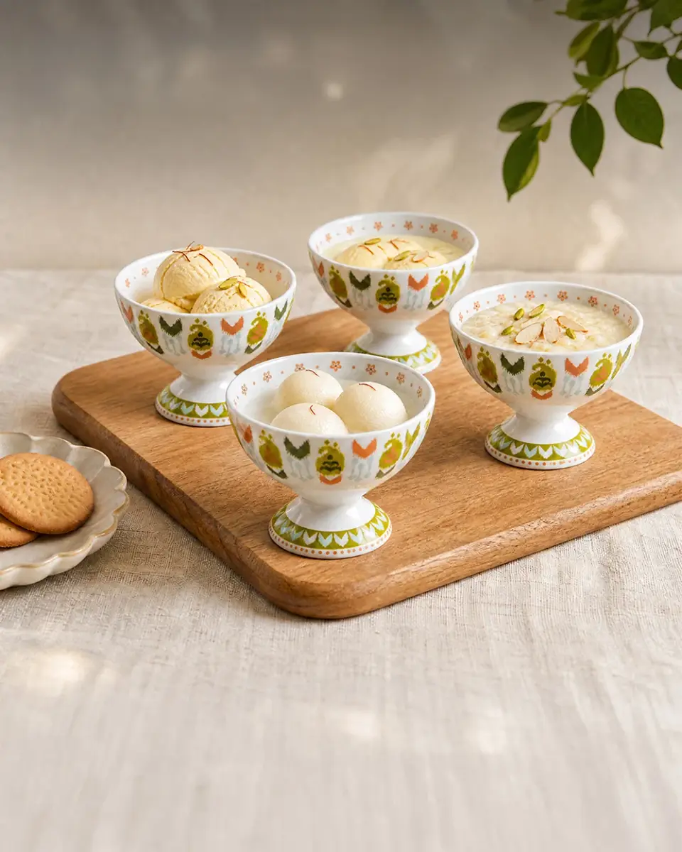 Ikat Paisley Dessert Bowls Gift Set - Set of 6, 160 ml — image 1