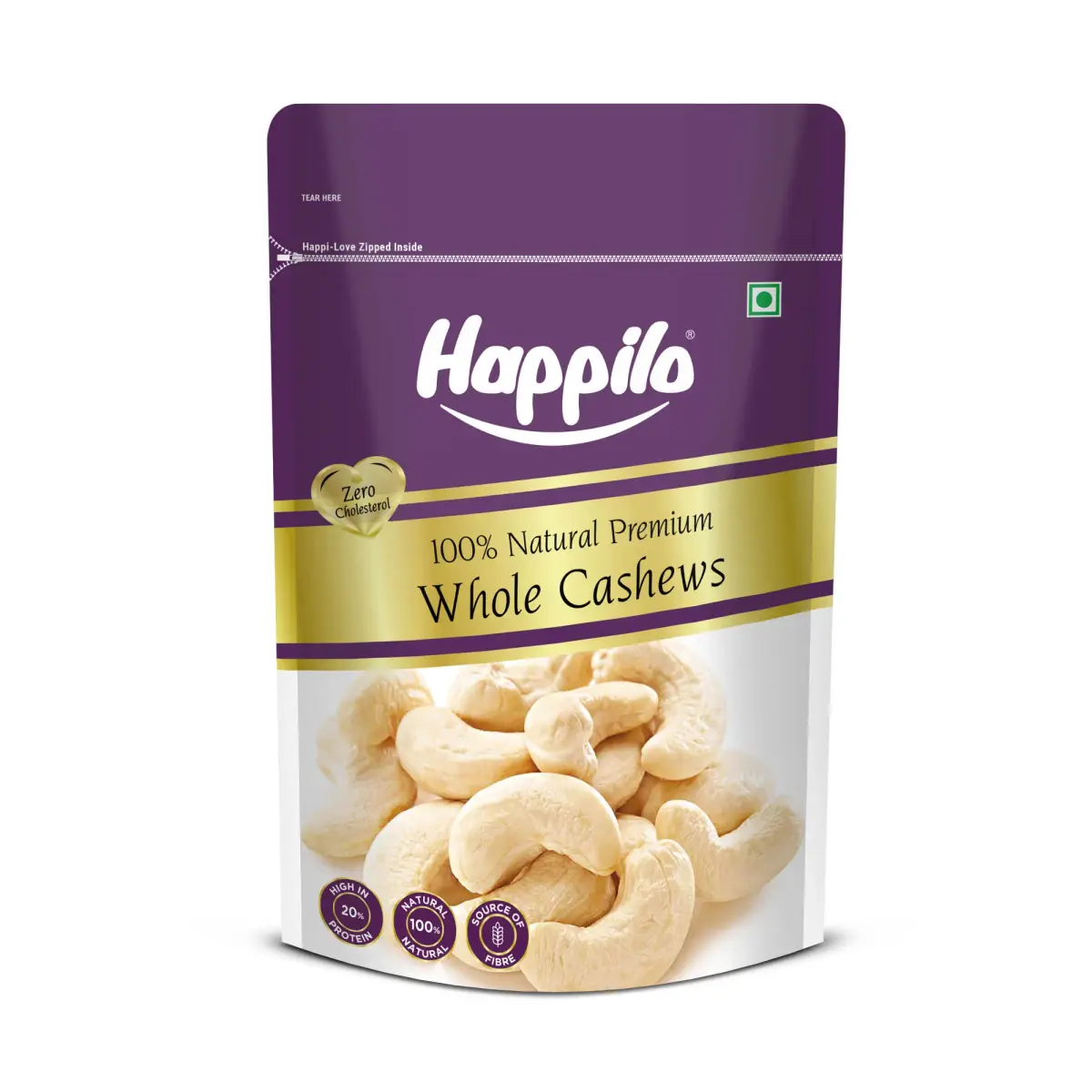 Happilo Premium Whole Cashew Nuts — image 1