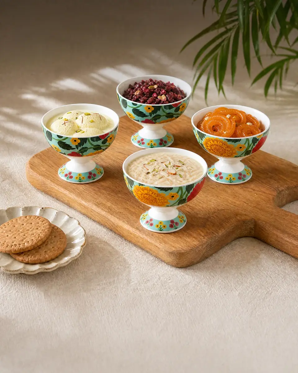 Rani Bagh Dessert Bowls Gift Set - Set of 6, 160 ml | Palace Memoirs — image 1