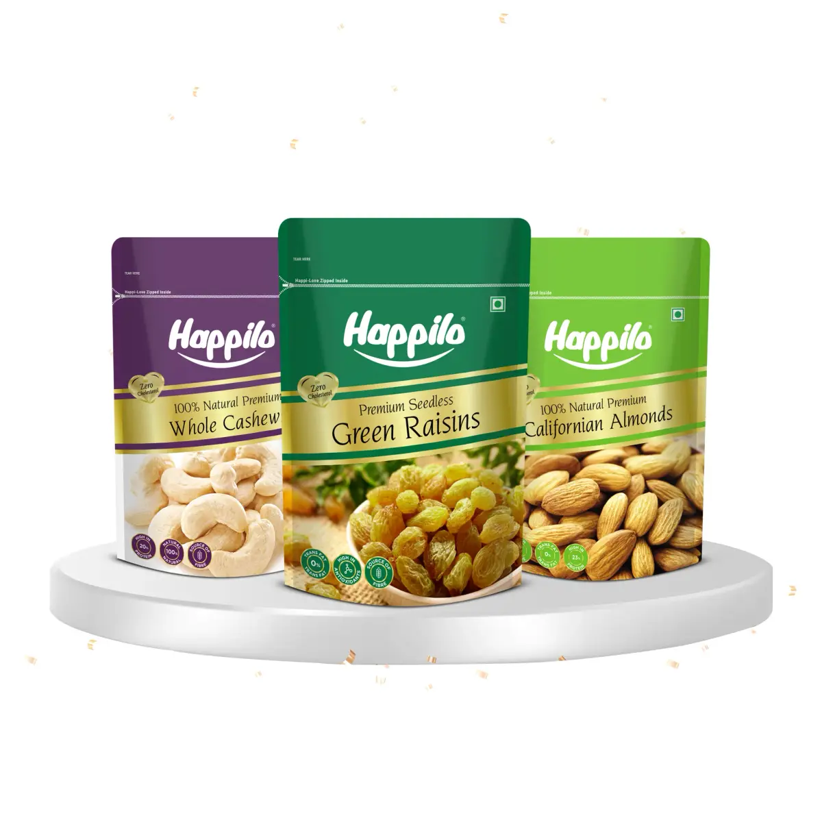 Premium Nuts & Dry Fruits Combo (Almonds, Cashews & Raisins) 650g — image 1