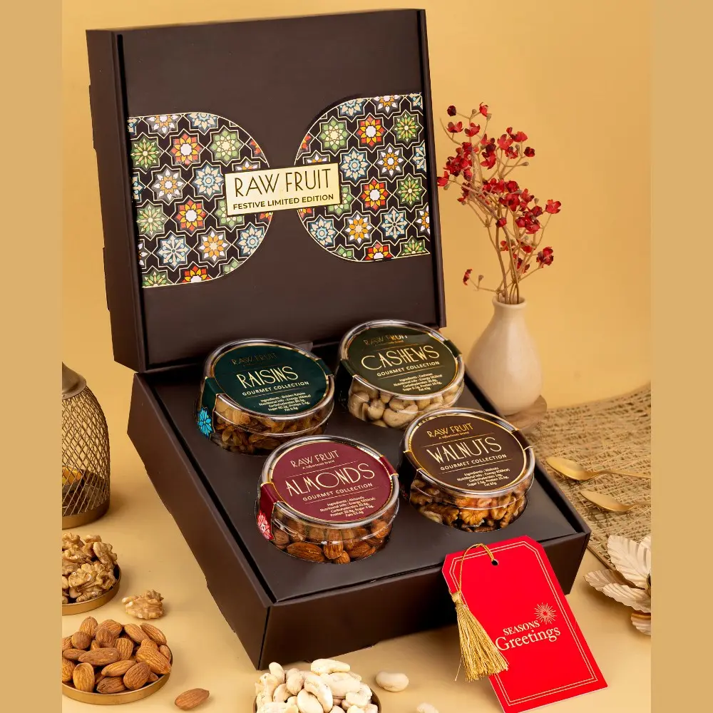Raw Fruit Pet Jar Pack Of 4 Dry Fruits — image 1